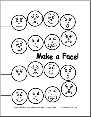 Board Game: Make a Face (pre-k/primary) – Abcteach