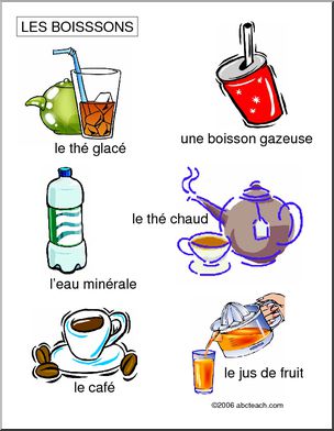 French: Poster–Drinks