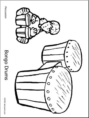 Coloring Page: Bongo Drums