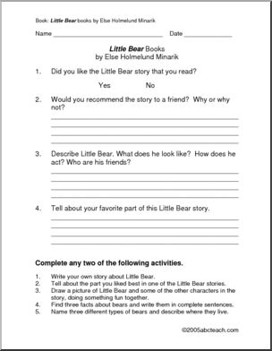 Book: Little Bear books (primary)