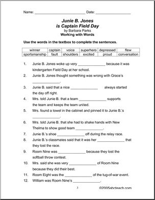 Book: Junie B. Jones is Captain Field Day (primary)
