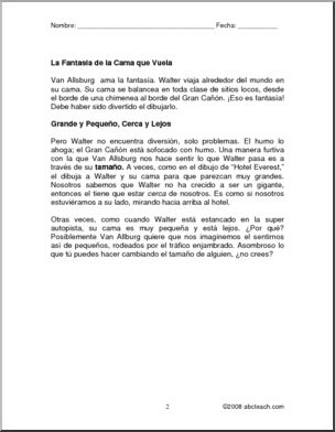 Spanish: Unidad para estudiar el trabajo de Van Allsburg (elementaria/secundaria)