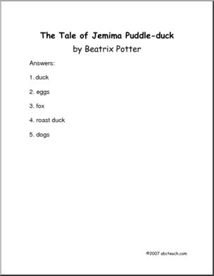The Tale of Jemima Puddle-duck (primary) Book