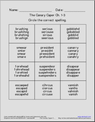 A-Z Mysteries; The Canary Caper Vocabulary Set (elem) Book