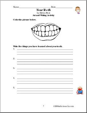 Your Teeth (primary/elem) Book – Abcteach