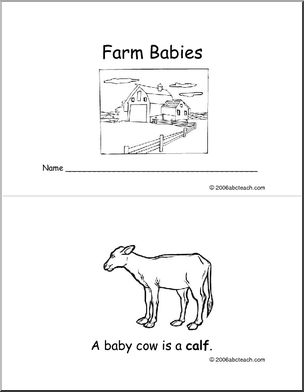 Booklet: Baby Farm Animals (pre-K/primary)