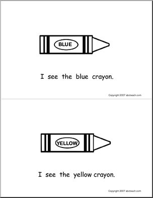 Early Reader: “I see… ” (crayons)  (b/w)