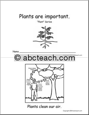 Booklet: Plants Are Important (b/w)