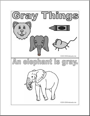 Coloring Pages: Gray Things (booklet)
