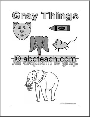 Coloring Pages: Gray Things (booklet)
