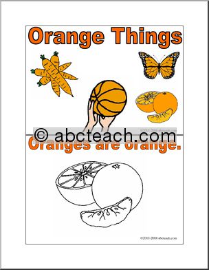 Orange Things (Booklet)’ Coloring Pages