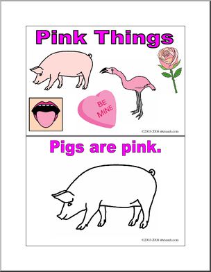 Coloring Pages: Pink Things (Booklet)