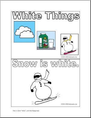 Coloring Page: White Things (Booklet)