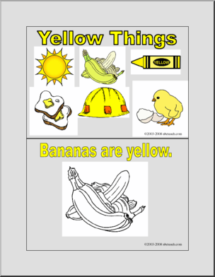 Yellow Things (Booklet) Coloring Pages