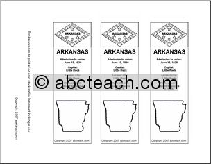 Bookmark: U.S. States – Arkansas (b/w)