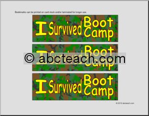 Bookmark: I Survived Boot Camp