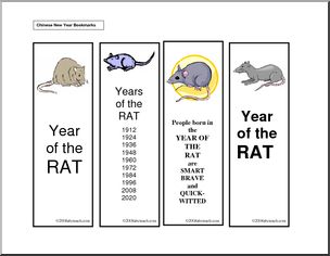 Bookmarks: Chinese Year of the Rat