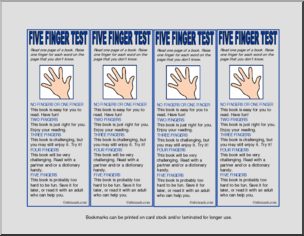 Five Finger Test (color)’ Bookmark