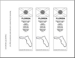 Bookmark: U.S. States – Florida (b/w)