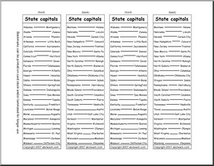 Bookmarks: State Capitals