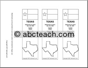 Bookmark: U.S. States – Texas (b/w)