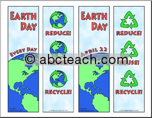 Bookmarks: Earth Day Theme (color)
