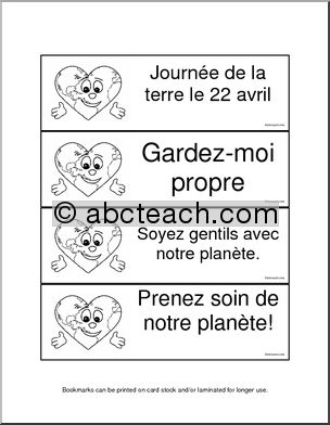 French: Marque-Pages- Earth Day