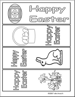 Bookmarks: Easter (b/w)