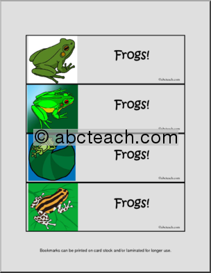 Bookmarks: Frogs (color)