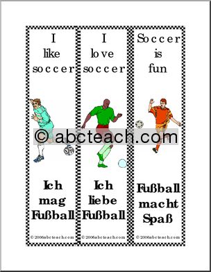 Bookmarks: German — Soccer theme (1)