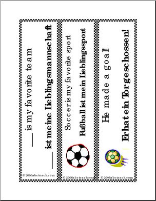 Bookmarks: German — Soccer theme (3)