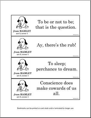 Bookmarks: Shakespeare’s Tragedies – quotes (middle/high school)
