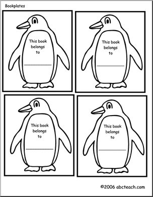 Bookplate: Penguin (b/w)