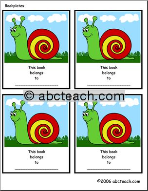 Bookplate: Snail (color)