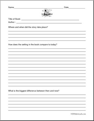 American West Book Report Form – Abcteach