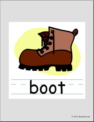 Clip Art: Basic Words: Boot Color (poster)