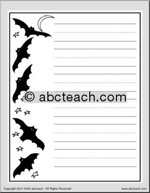 Border Paper: Spooky Bats  (preschool)