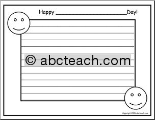 Border Paper: Happy____Day! (b&w  version 2)