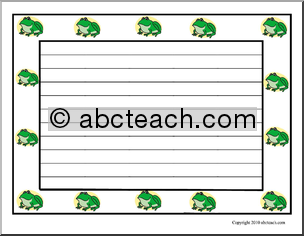 Frogs (with lines) Border Paper