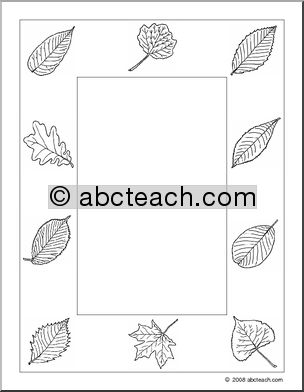Border Paper: Leaves (b/w) – unlined