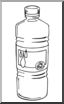 Clip Art: Bottled Water (coloring page)