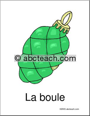 French: NoÃŽl; Boule Vocabulary Poster