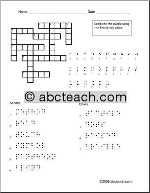 Crossword: Louis Braille