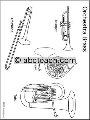 Coloring Page: Brass family