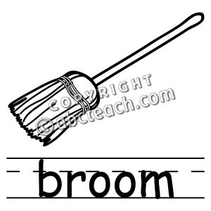 Clip Art: Basic Words: Broom B&W (poster)