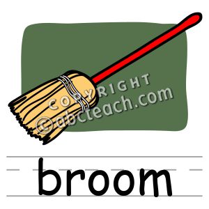 Clip Art: Basic Words: Broom Color (poster)