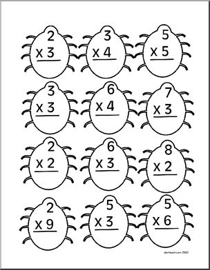 Multiplication (up to 9) Math