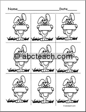 Flashcards: Bunny (blank)