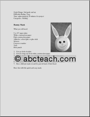 Craft: Bunny Mask