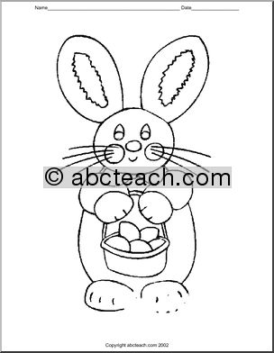 Coloring Page: Easter Bunny